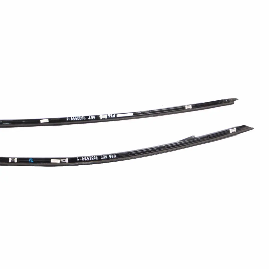 Side Frame Finisher BMW F36 Front Left Right N/O/S Window Trim Strip Black Set