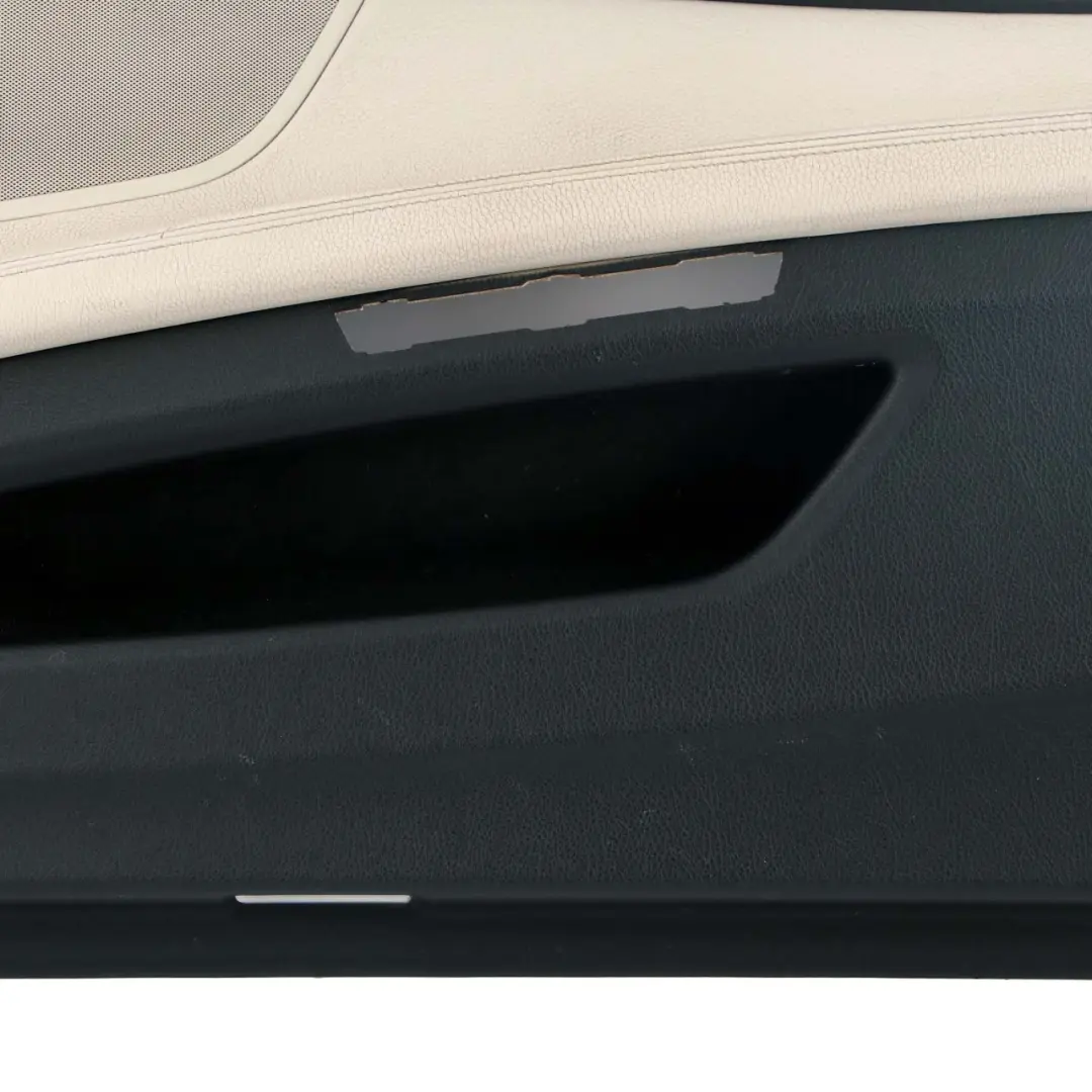BMW 7 F01 F02 Front Right O/S Trim Panel Door Card Leather Ivory White