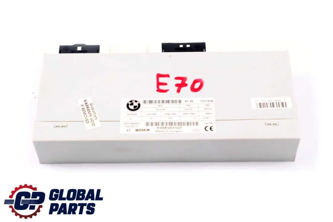 BMW E70 E71 Módulo Unidad Control Tapa MaleteroPortón Trasero Elevador 7317419