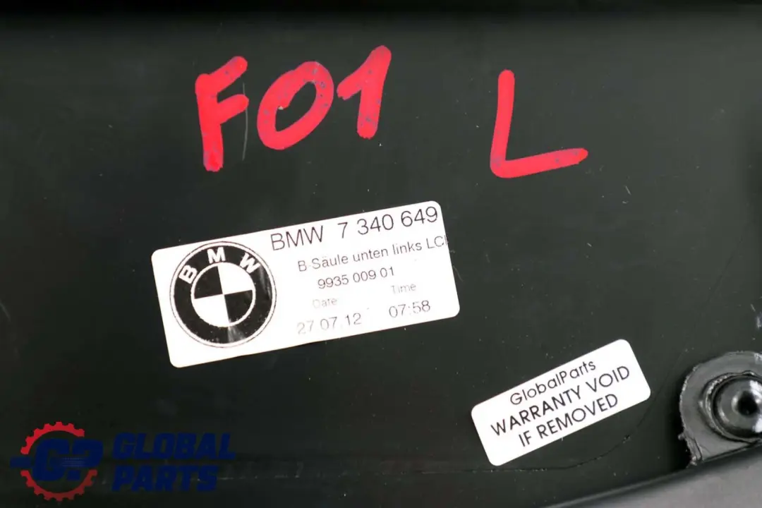 BMW F01 F02 LCI Osłona Obudowa Słupka B Lewa Czarna 7340649