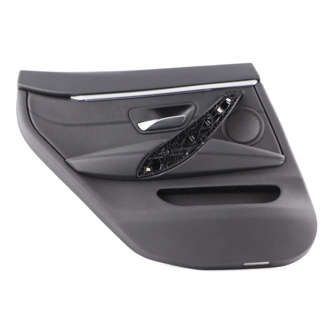 BMW F36 Door Card Trim Rear Left N/S Panelling Lining Leather Black Chrome Strip