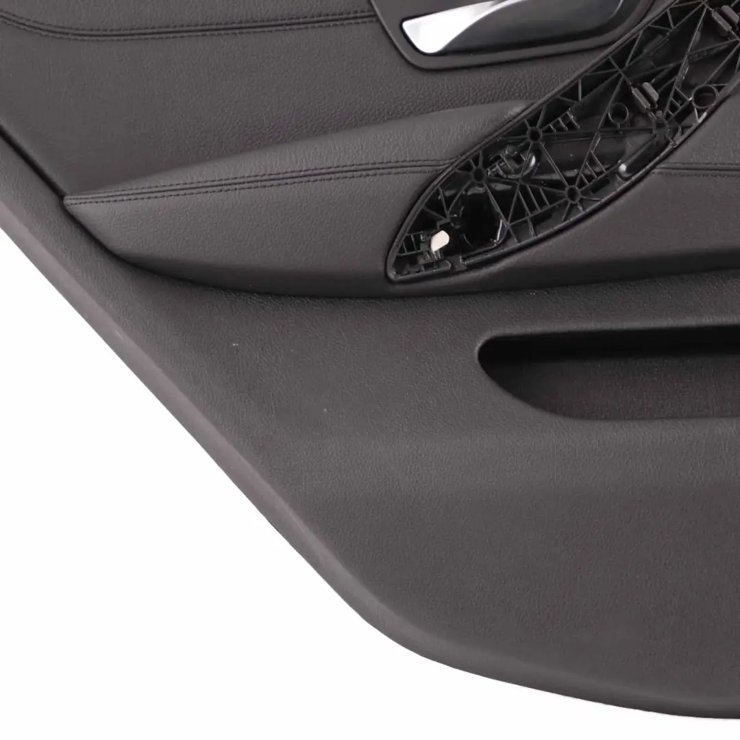 BMW F36 Door Card Trim Rear Left N/S Panelling Lining Leather Black Blue Strip