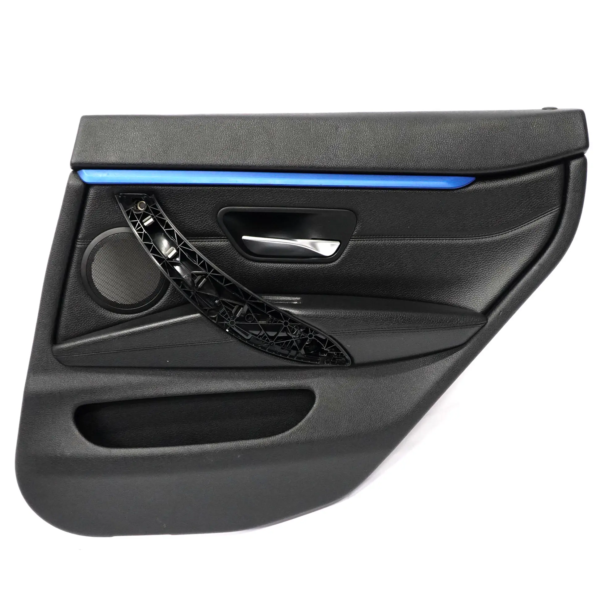 BMW F36 Door Card Trim Rear Right O/S Panelling Lining Leather Black Blue