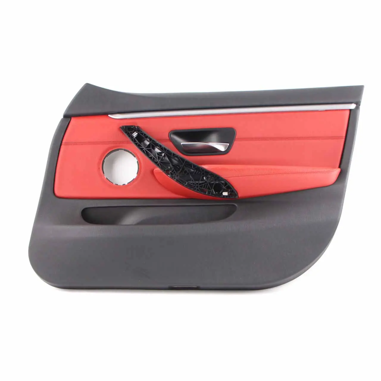 BMW F36 LCI Door Card Front Right O/S Lining Trim Panel Red Leather