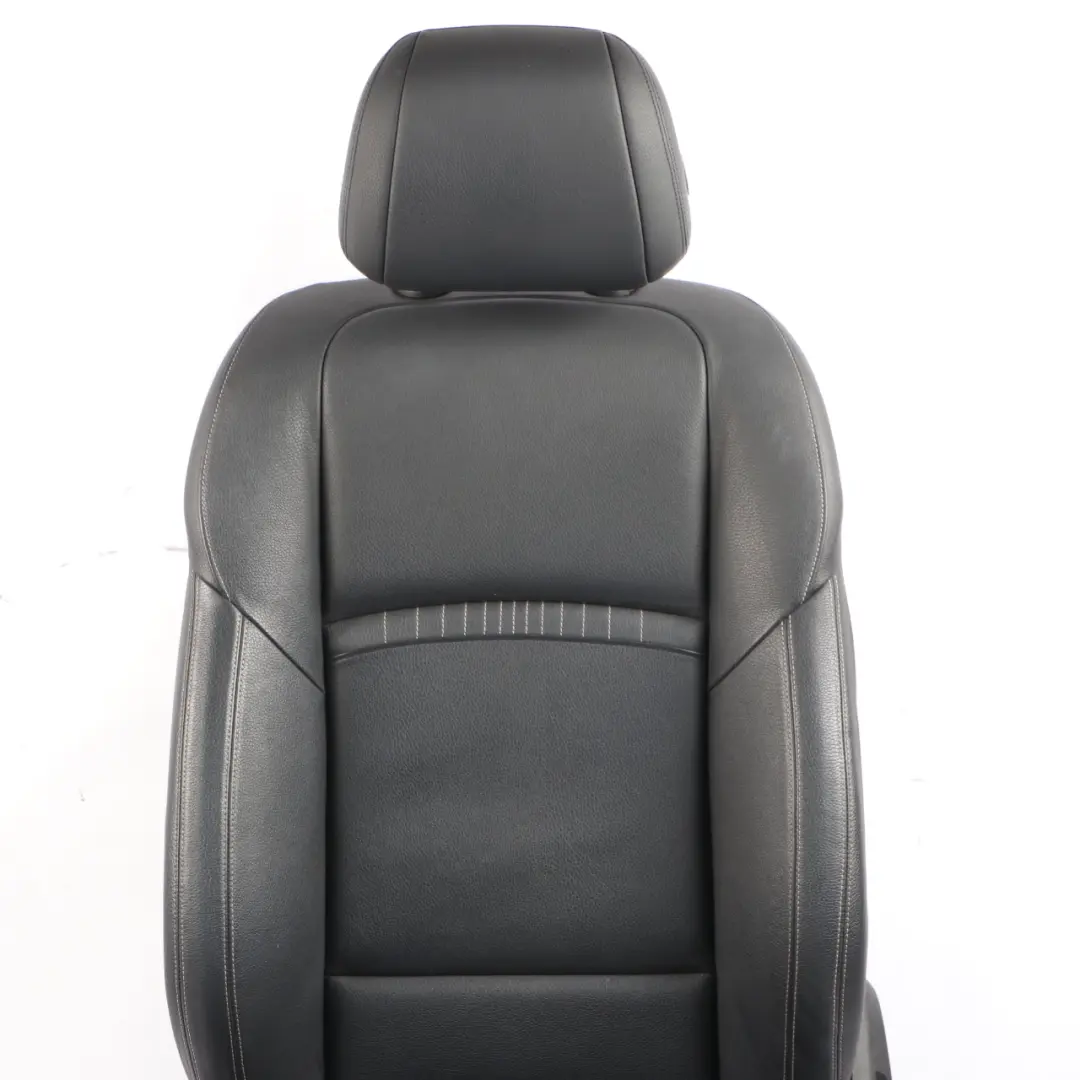 BMW F10 F11 LCI M-Sport Heated Front Left N/S Seat Leather Black Exclusive Seam