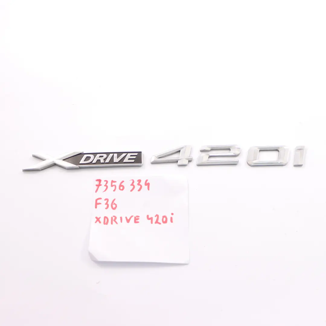 BMW F36 Lettering Emblema 420i xDrive Trasero Portón trasero Adherido 7356334