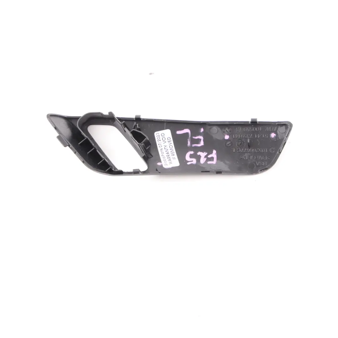 BMW X3 F25 Interruptor bloqueo puerta delantera izquierda Cubierta panel Negro