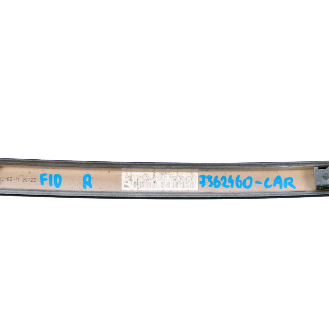 BMW 5 F10 LCI Right O/S Roof Moulding Gutter Rail Trim Carbonschwarz Black - 416