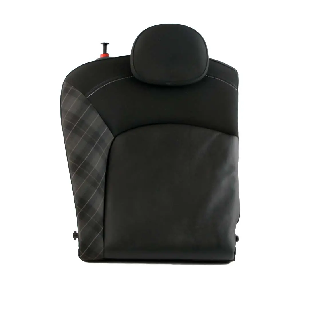 Mini F56 Respaldo Asiento Trasero Derecho Tela Cuero Negro Diamante