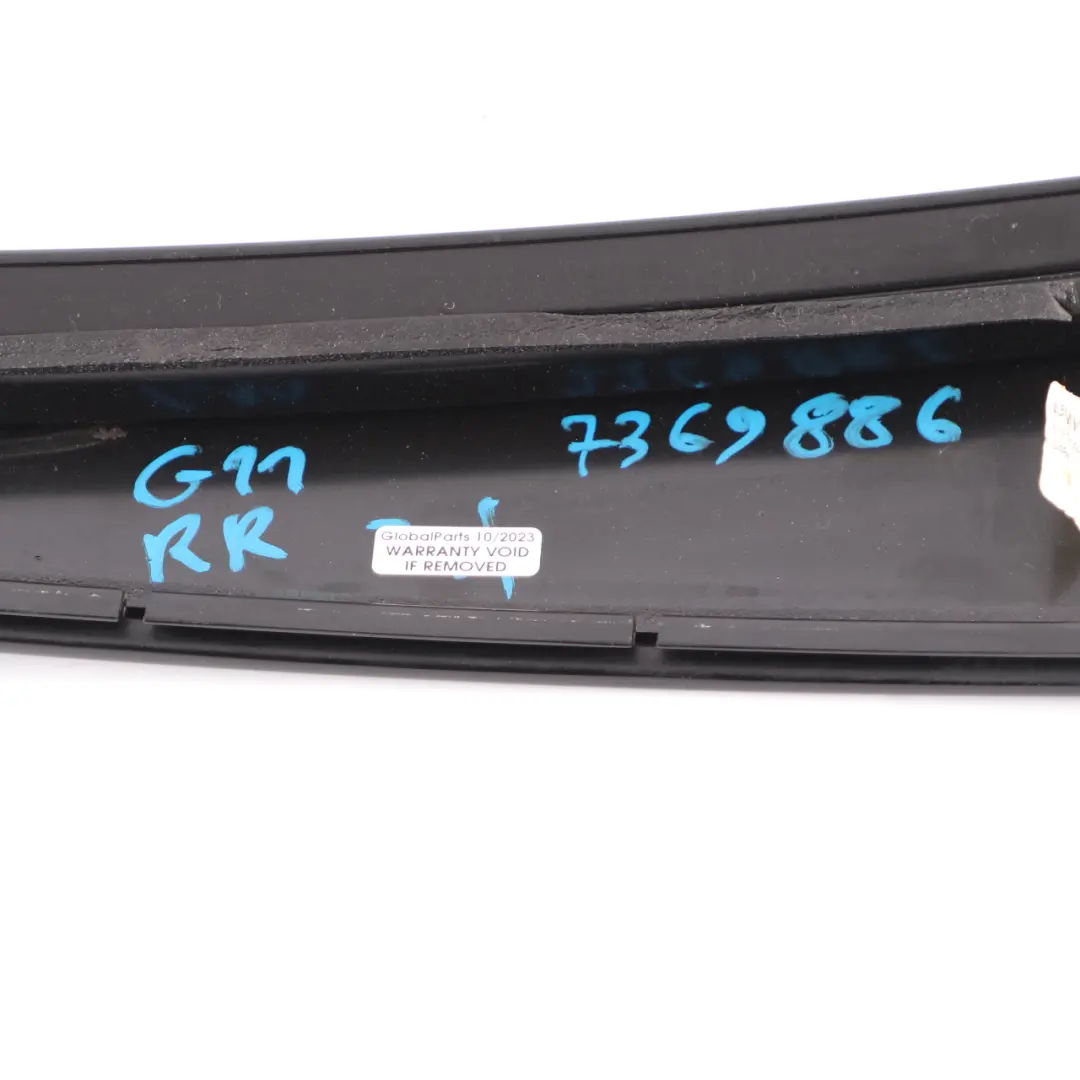 BMW G11 Cover Column B-Pillar Door Rear Right O/S Trim Strip High Gloss 7369886