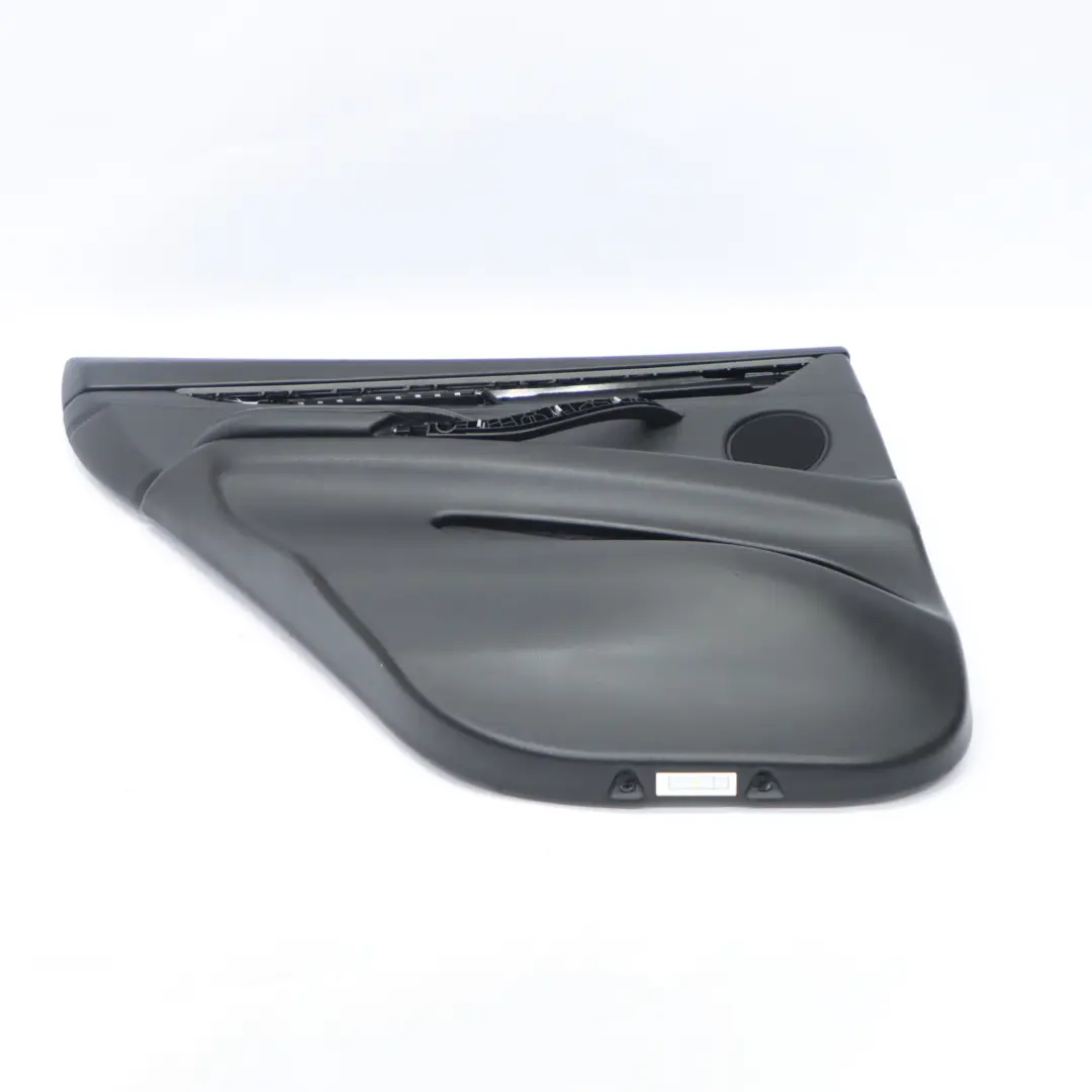 BMW X5 F15 Tarjeta de Puerta Trasera Izquierda Guarnición Cuero Negro 7370041