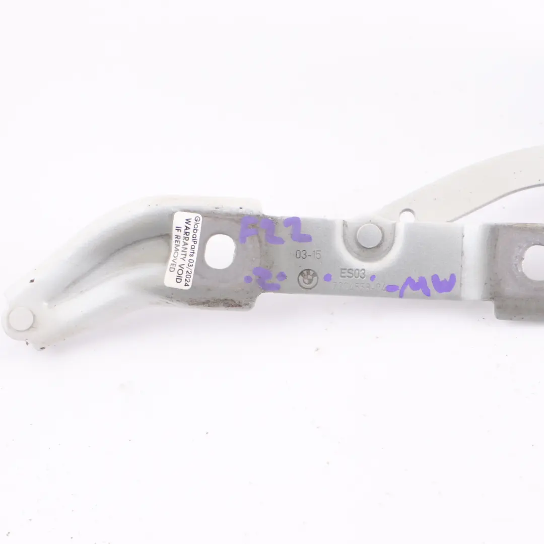 BMW F22 F23 Trunk Lid Hinge Rear Right O/S Mineral White Metallic A96 7304558