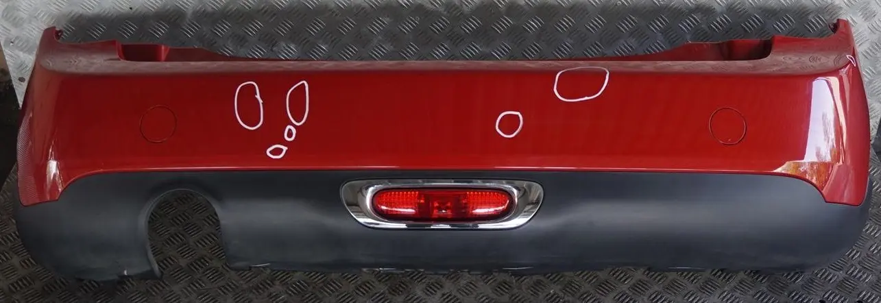Mini Cooper F55 Complete Rear Bumper Trim Panel Blazing Red Metallic - B83