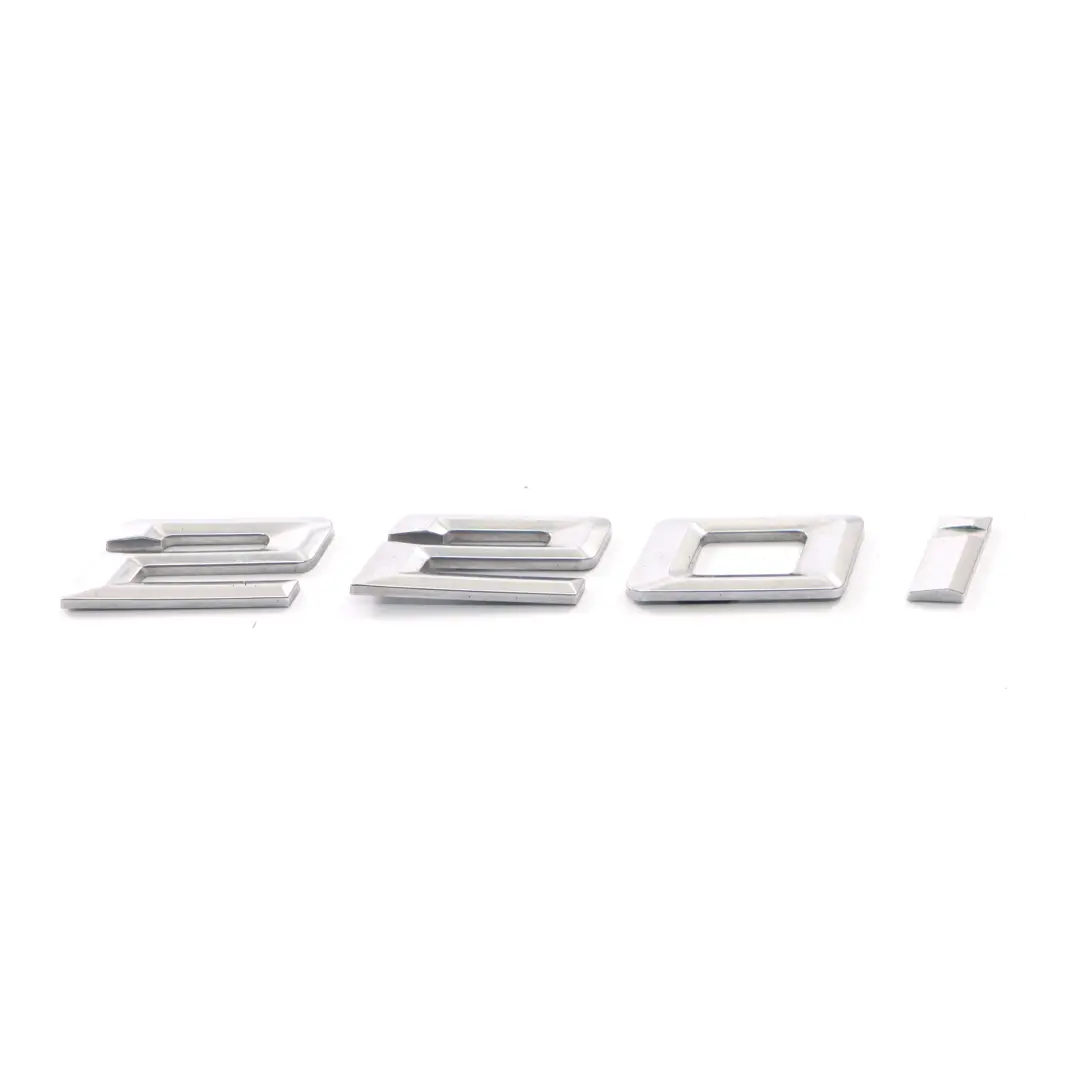 BMW F45 220i Emblem Schriftzug hinten aufgeklebt Kofferraum klappe Chrom 7383515