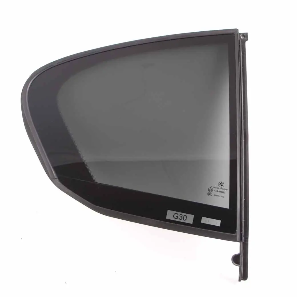 BMW G30 Side Window Rear Right Door O/S Glass Fixed Green AS3 Black SSG 7387456