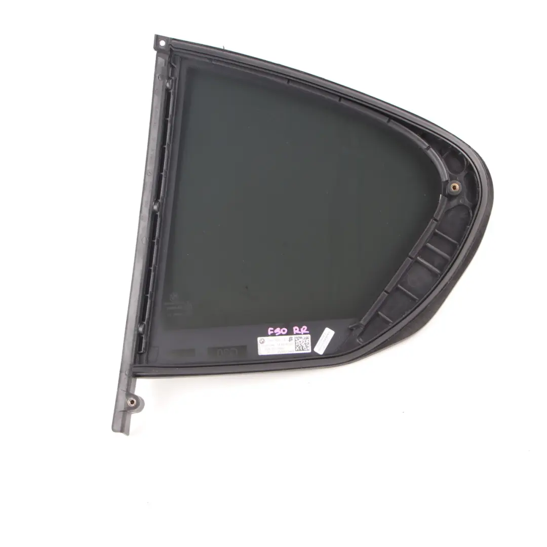 BMW G30 Side Window Rear Right Door O/S Glass Fixed Green AS3 Black SSG 7387456