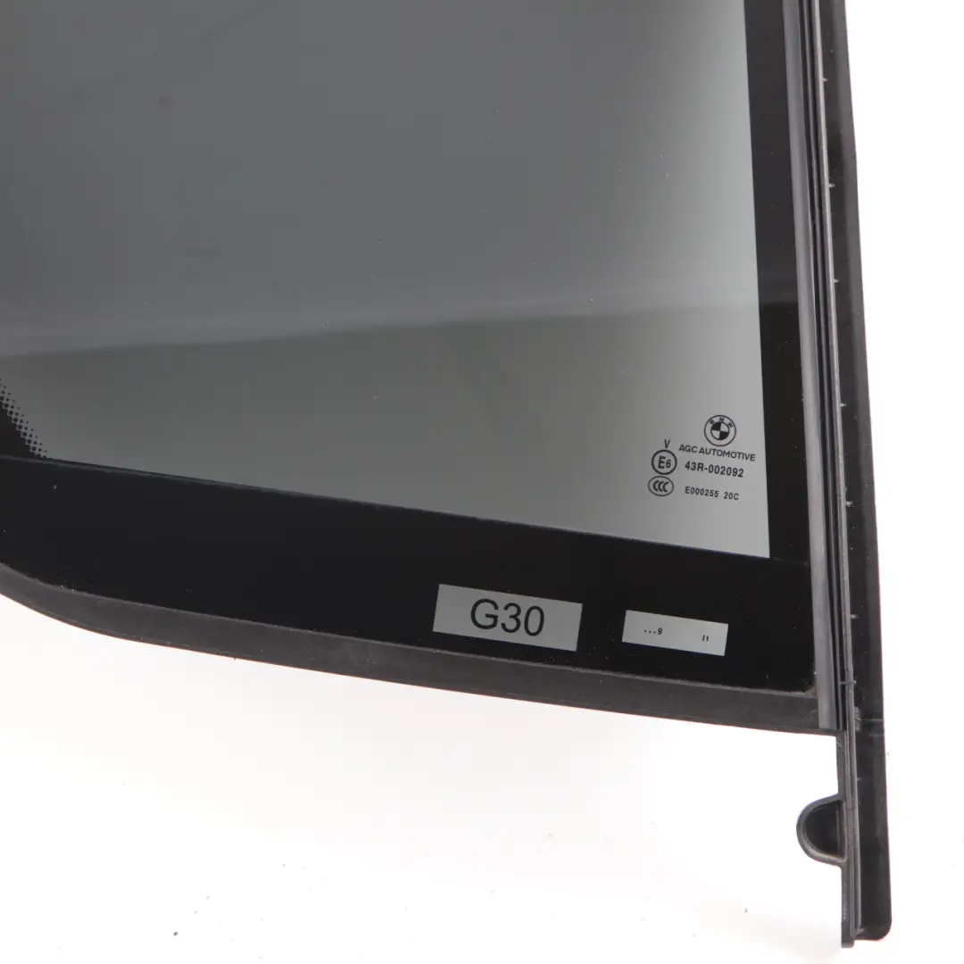 BMW G30 Side Window Rear Right Door O/S Glass Fixed Green AS3 Black SSG 7387456