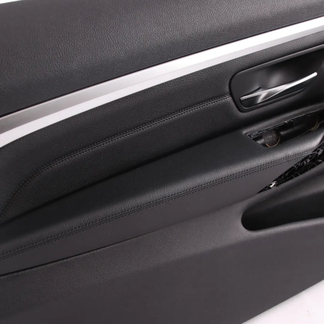 BMW F32 F33 Door Card Front Left N/S Lining Trim Panel Leather Dakota Black