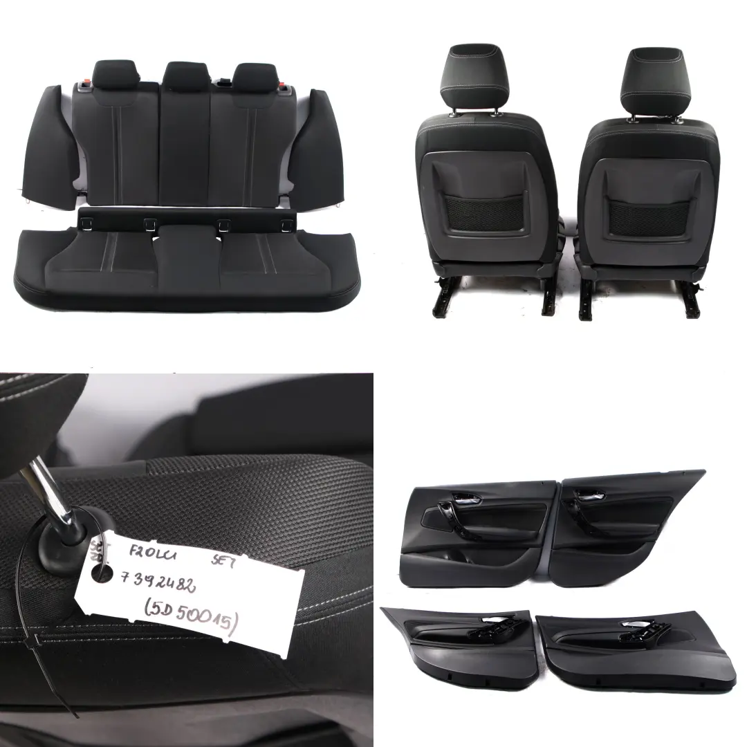 Sport Seats BMW F20 LCI Cloth Interior Front Rear Seat Set Anthrazit Akzent Grau