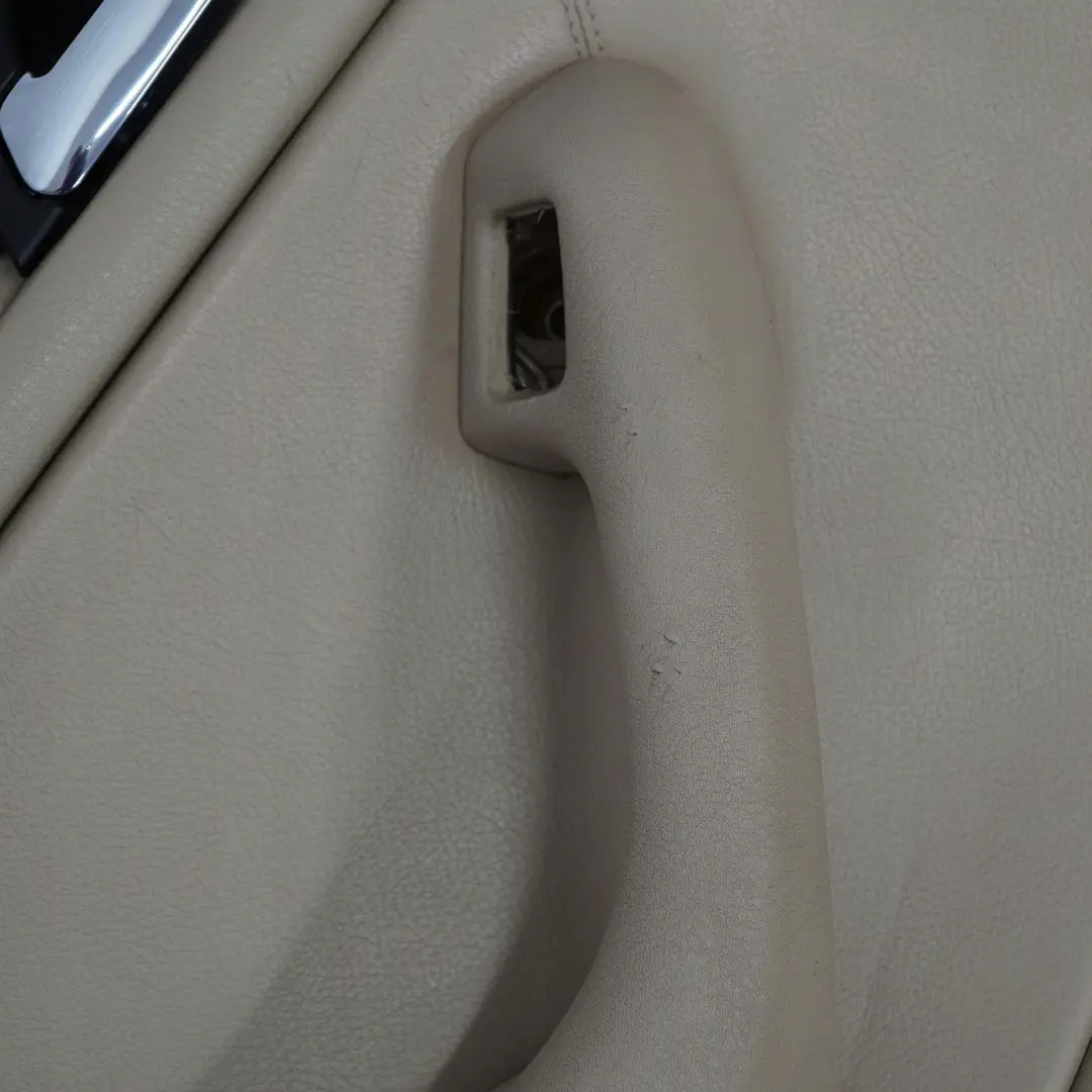 BMW 3 E46 Berlina Touring Panel Trasero Izquierdo Puerta Tarjeta Cuero Beige 