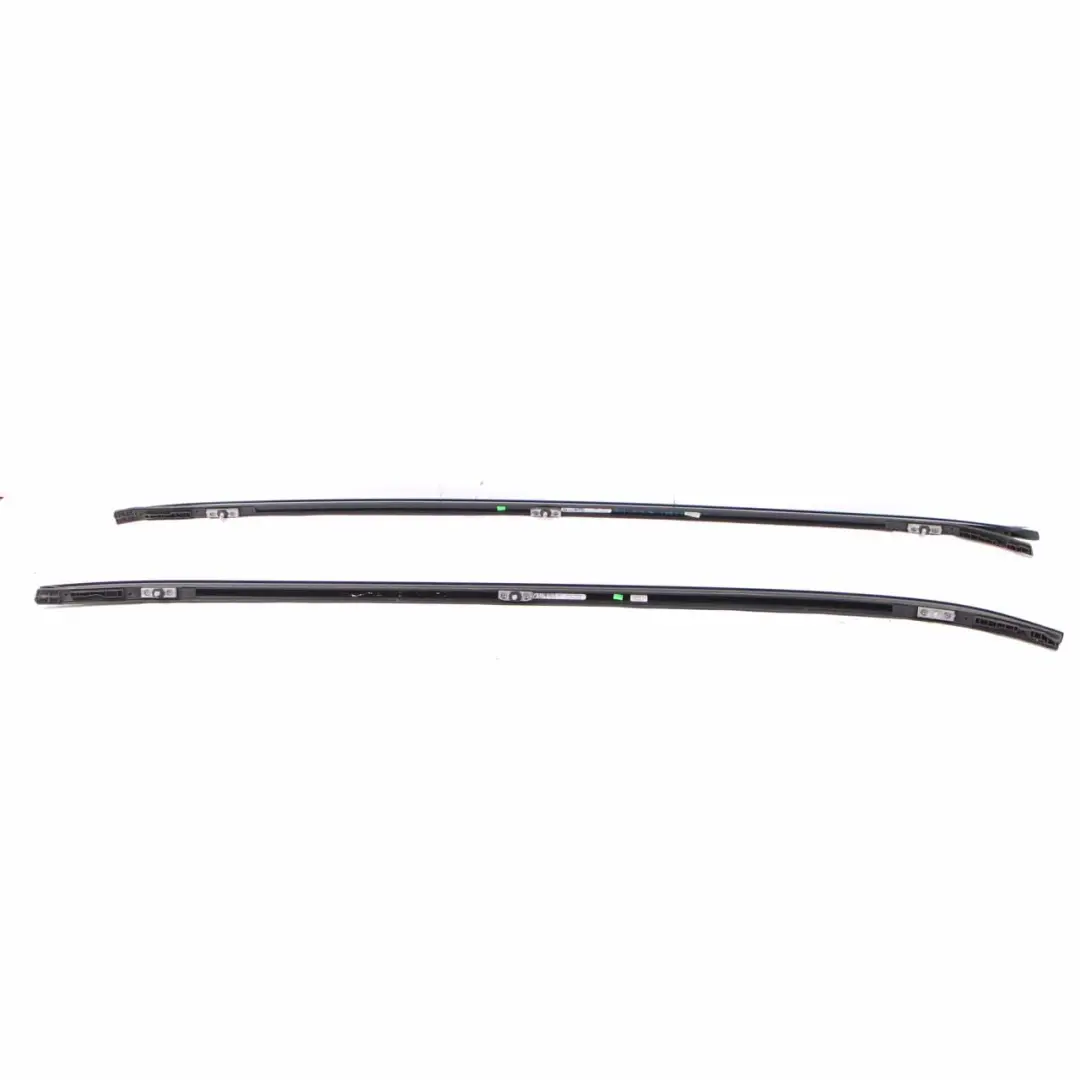 BMW X1 F48 Roof Railing Left Right N/O/S Rack Trim Strip Set High Gloss Black