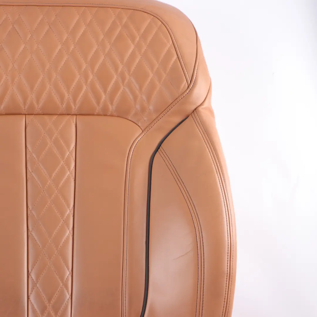 Seat Backrest BMW G11 Front Right O/S Comfort Seat Heated Cover Leather Cognac