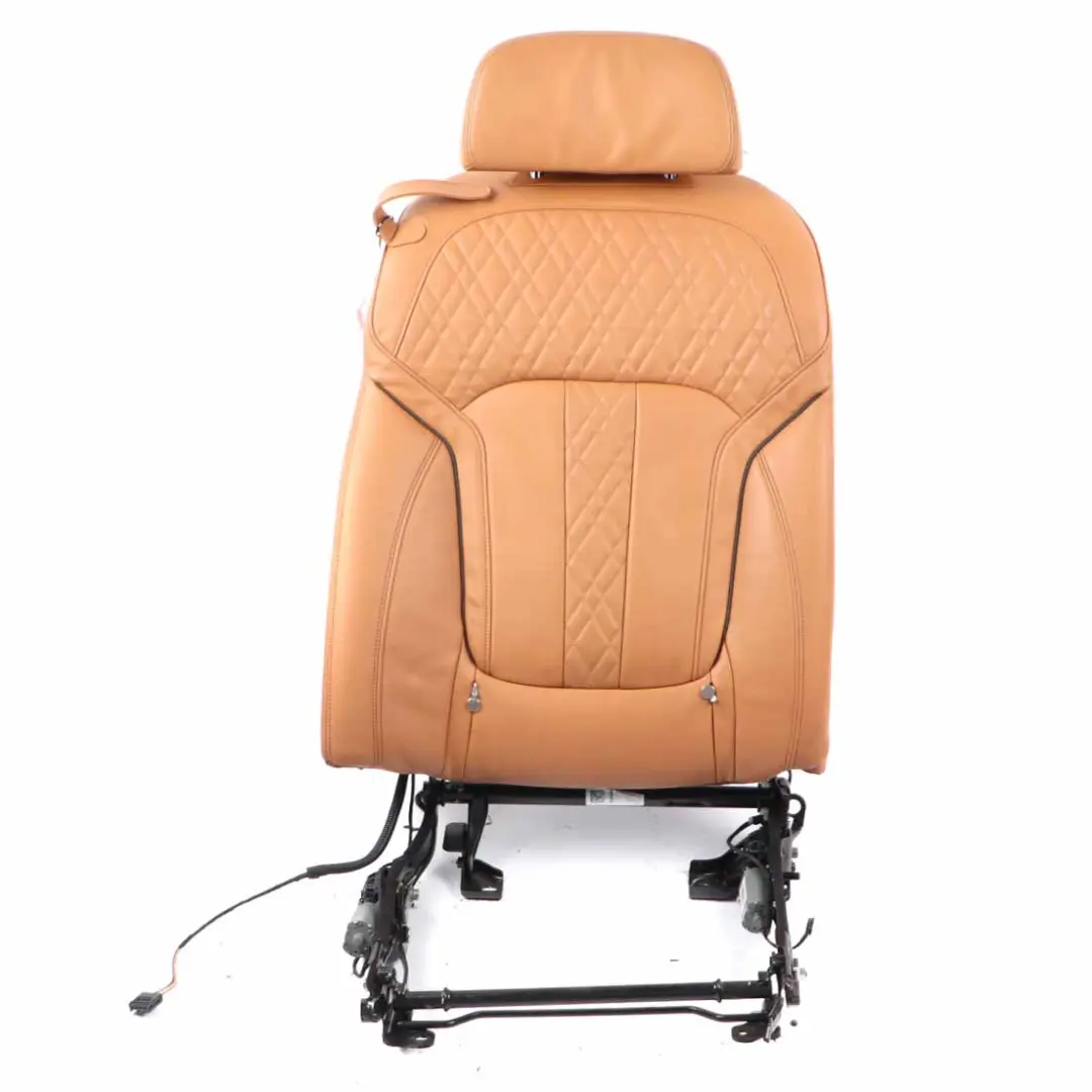 BMW G11 G12 Rear Right Heated Seat O/S Backrest Comfort Leather Expanded Cognac