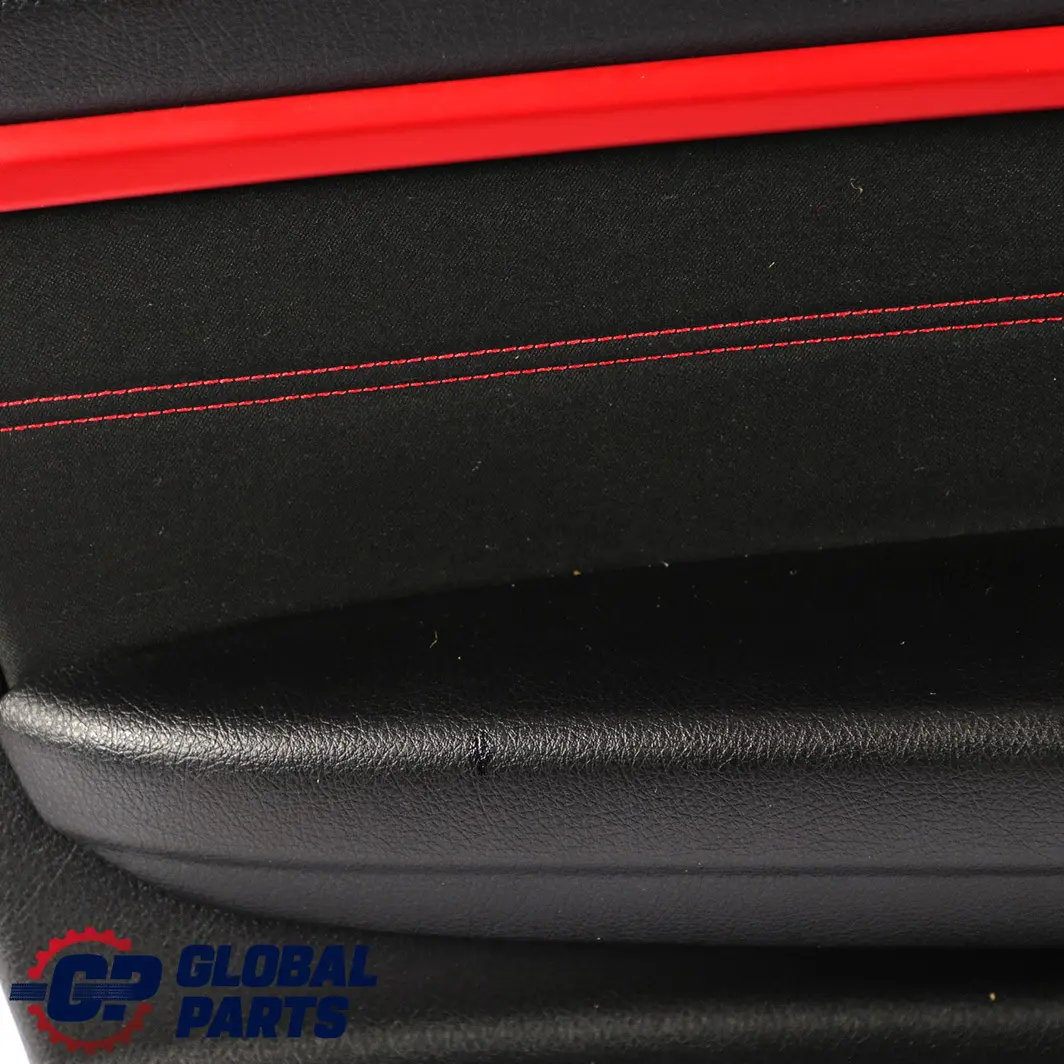 BMW 3 F30 F31 LCI Front Left N/S Door Card Lining Panel Cloth Anthracite Red