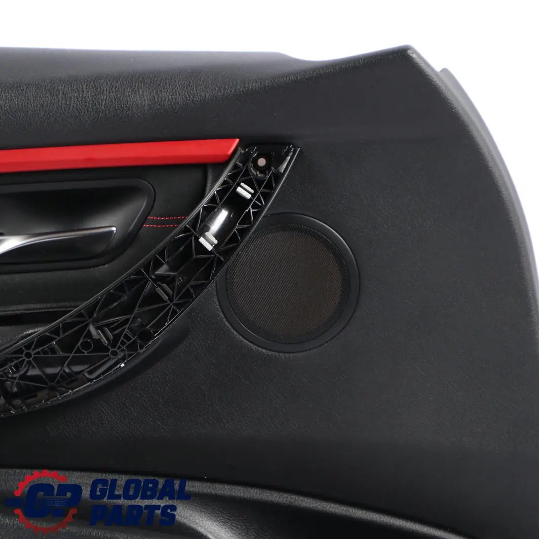 BMW 3 F30 F31 LCI Front Left N/S Door Card Lining Panel Cloth Anthracite Red