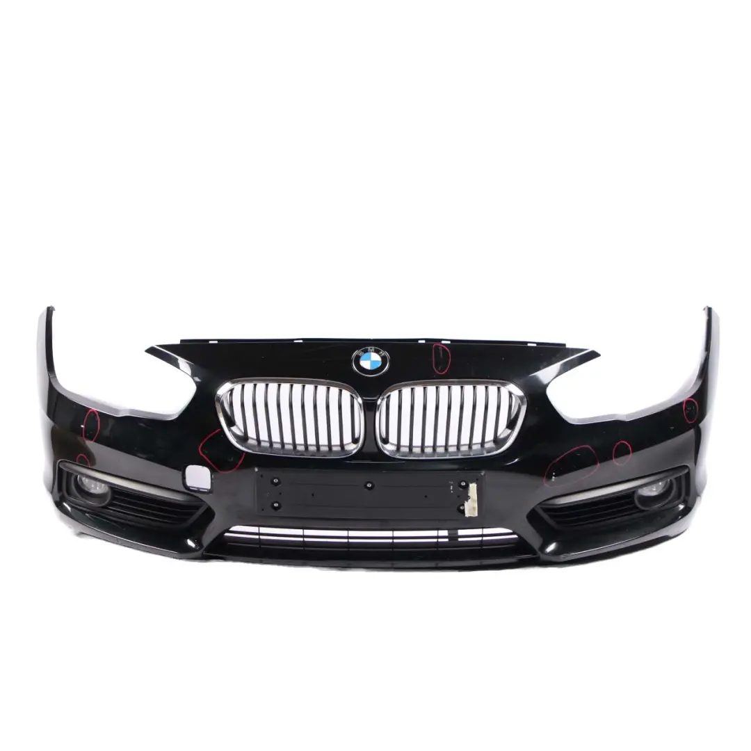 BMW 1 F20 F21 LCI Complete Front Bumper Trim Panel Black Sapphire Metallic - 475