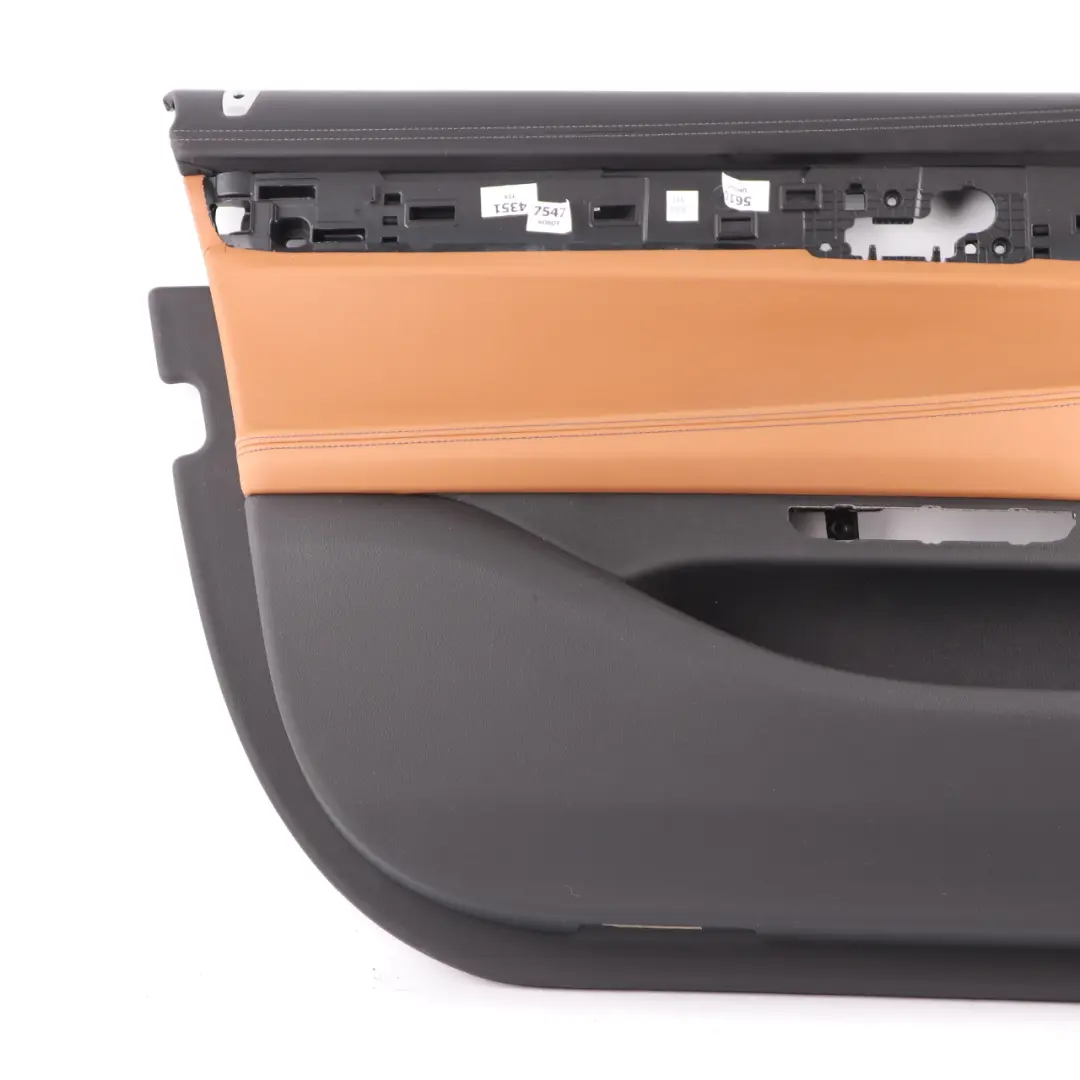 BMW G11 Door Card Front Left N/S Lining Trim Panel HiFi Leather Cognac Black