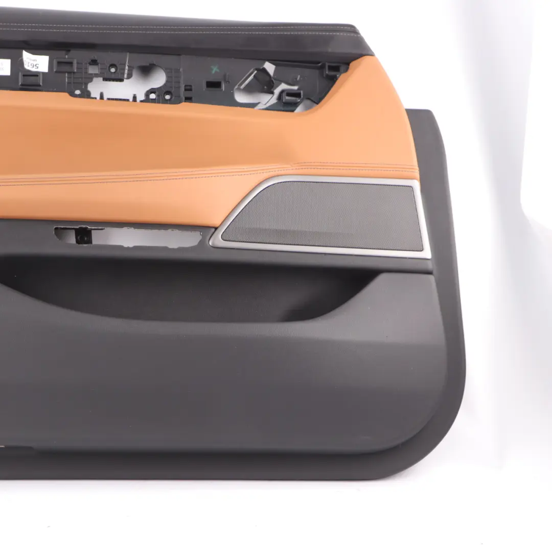 BMW G11 Door Card Front Left N/S Lining Trim Panel HiFi Leather Cognac Black