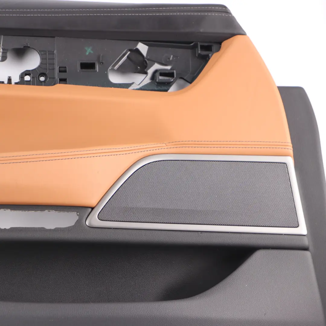 BMW G11 Door Card Front Left N/S Lining Trim Panel HiFi Leather Cognac Black
