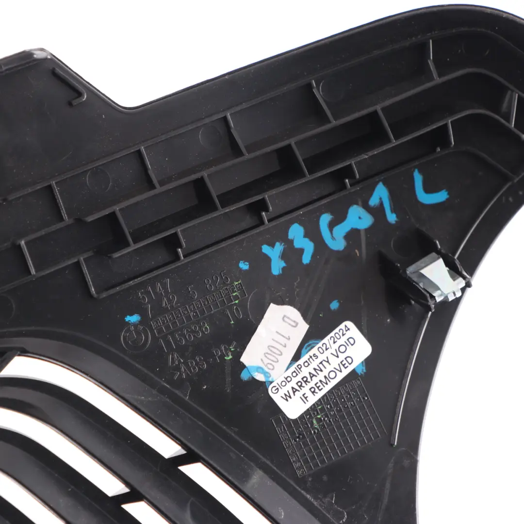 BMW X3 G01 Rear Seat Belt Trim Cover Left N/S Outlet Guide Panel Black 7425825