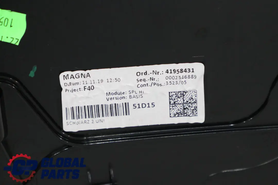 BMW 1 Series F40 Trunk Lid Tailgate Spoiler Schwarz 7456070
