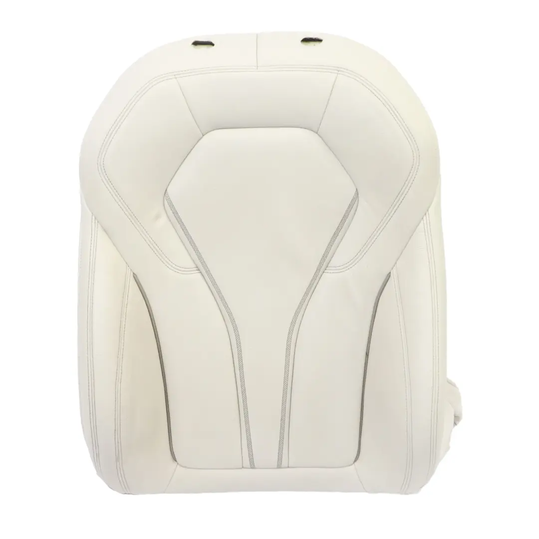 Seat Backrest BMW G30 G31 Front Right O/S Heated Cover Leather Ivory White