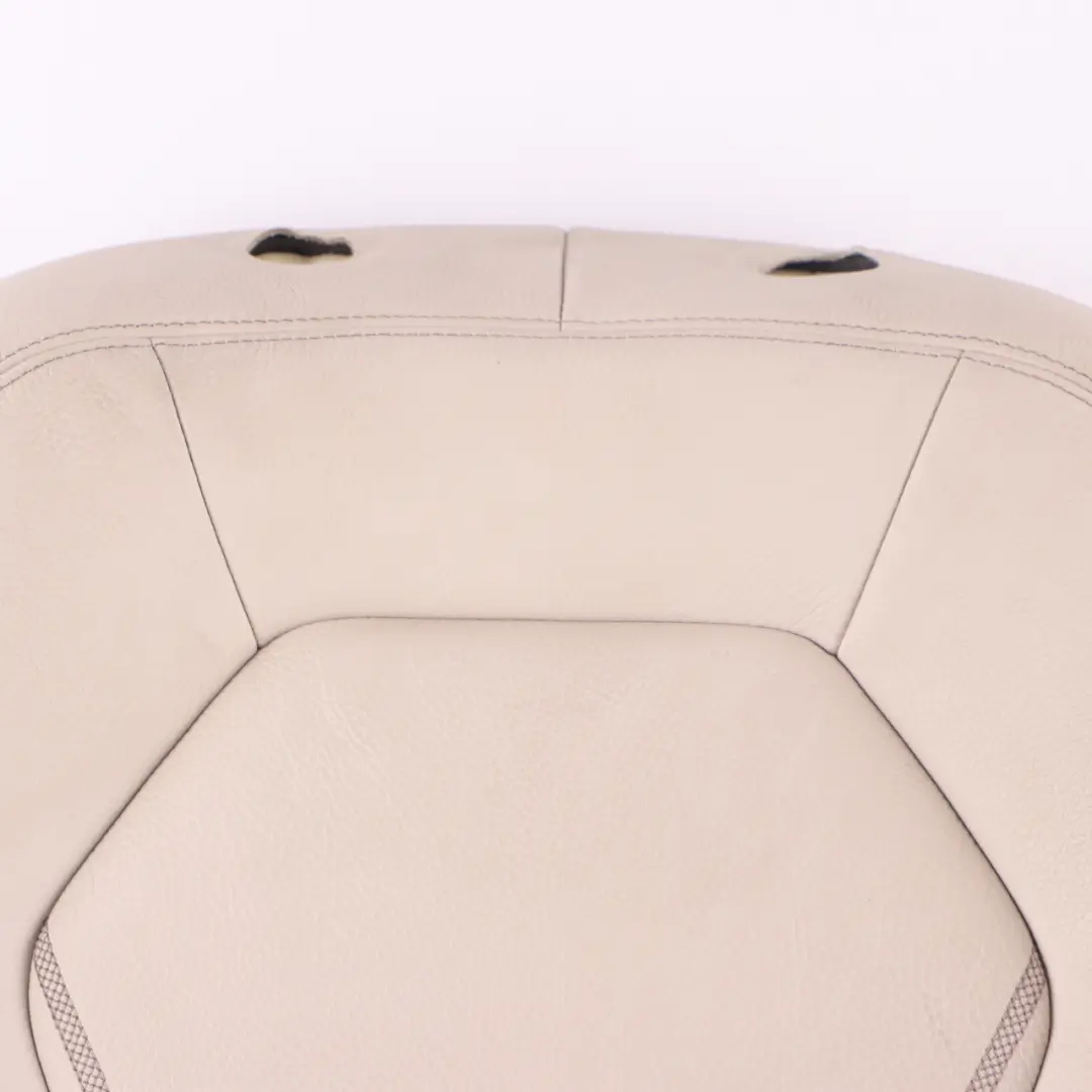 Seat Backrest BMW G30 G31 Front Right O/S Heated Cover Leather Ivory White