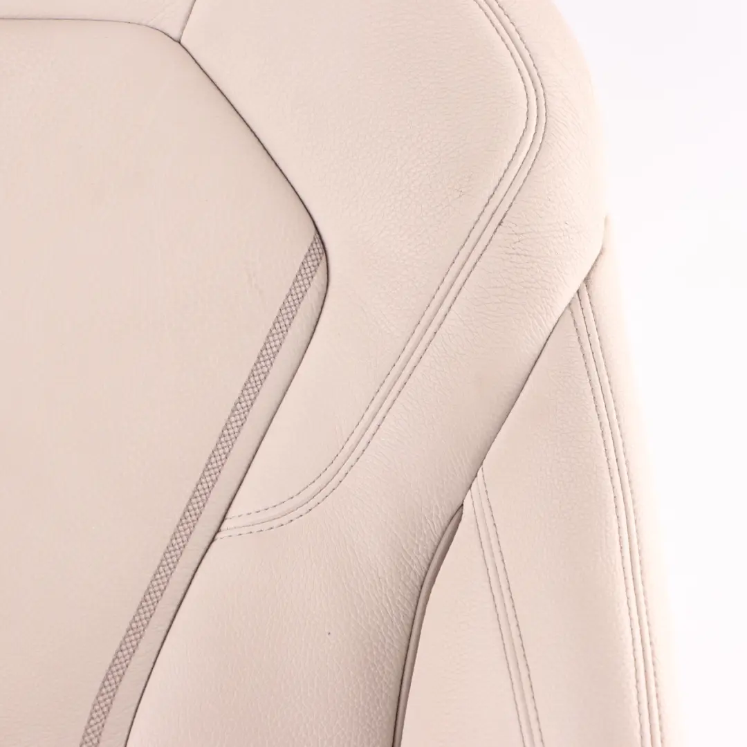 Seat Backrest BMW G30 G31 Front Right O/S Heated Cover Leather Ivory White