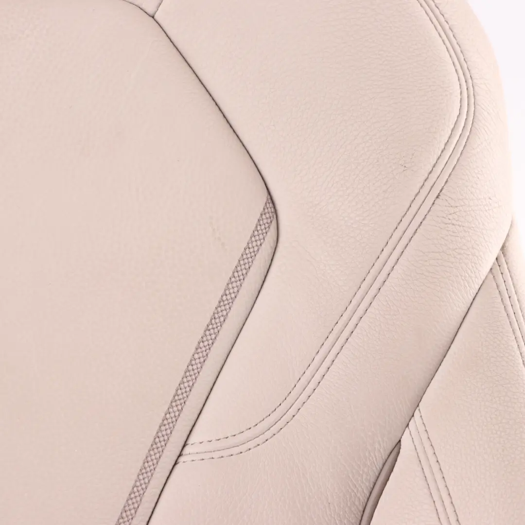 Seat Backrest BMW G30 G31 Front Right O/S Heated Cover Leather Ivory White