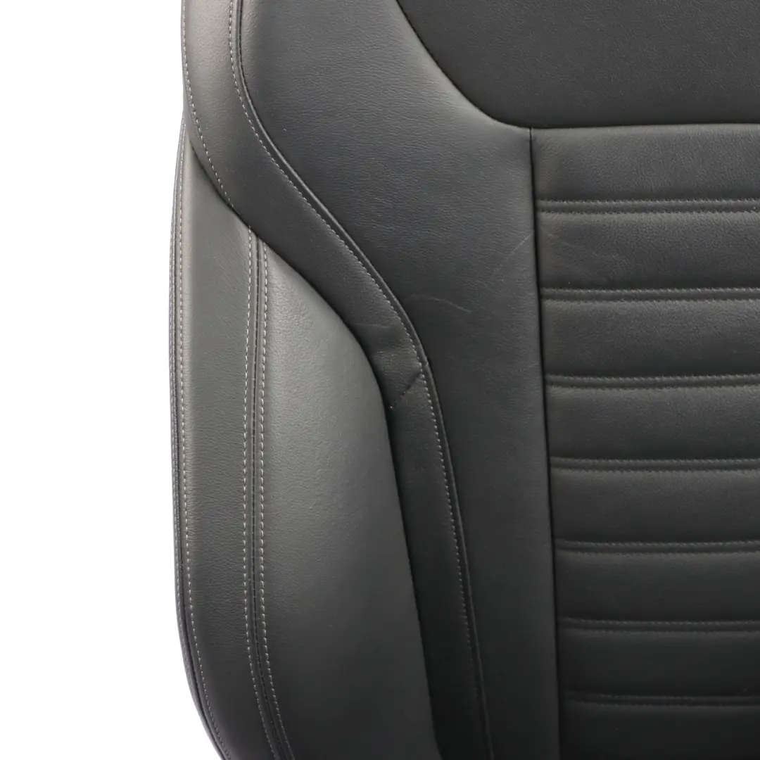 Front Seat BMW X3 G01 Sport Heated Left N/S Leather Vernasca Black Gray Stitch