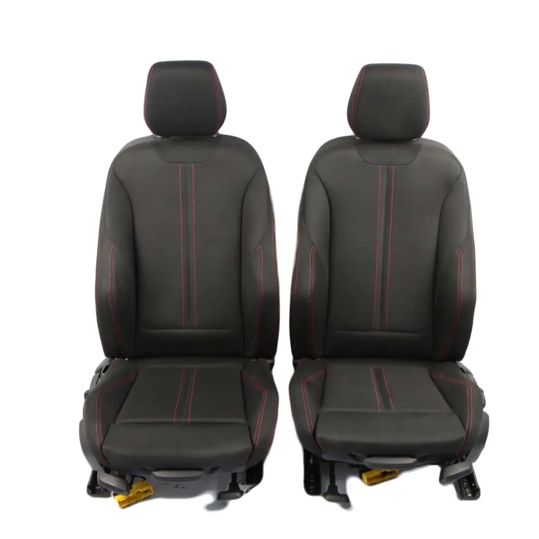 Sport Seats BMW F20 LCI Cloth Front Rear Seat Set Fabric Track Anthracite Red