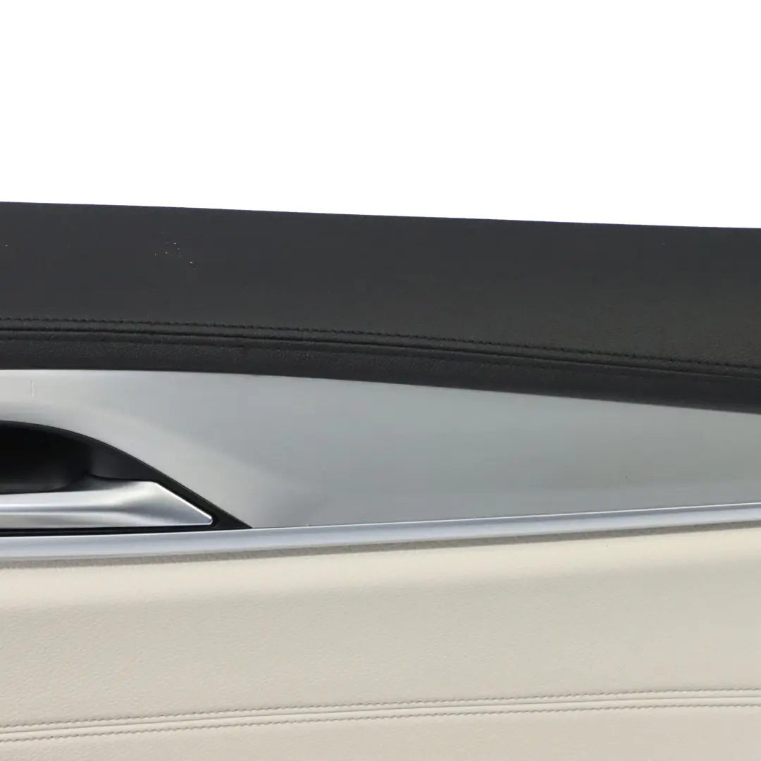 Door Card BMW G30 G31 Rear Right O/S Door Lining Trim Leather White 7477134