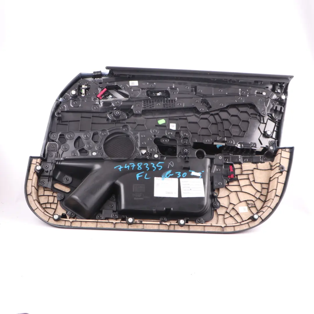 Door Card BMW G30 G31 Front Left N/S Door Lining Trim Leather Black 7478335