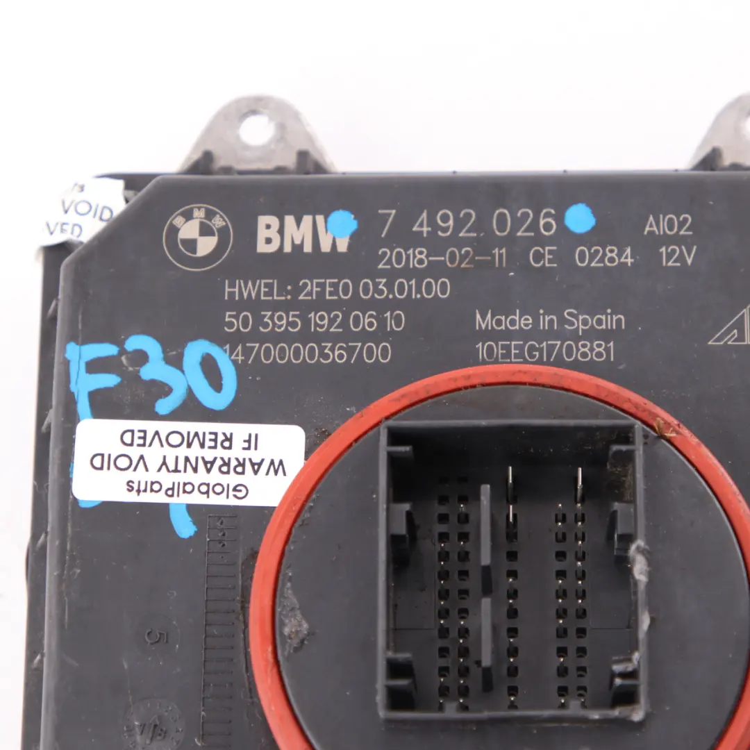 Headlight Control Unit BMW F20 F21 F30 LCI Module FLE2 7492026