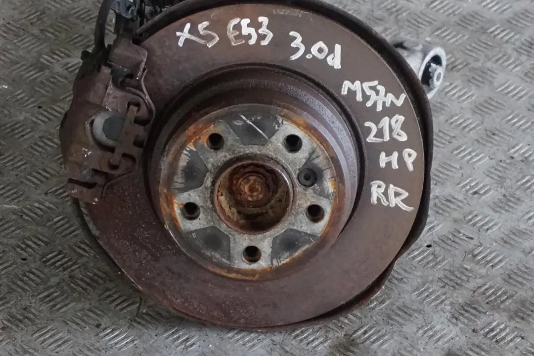 *BMW X5 E53 3.0d M57N 218PS Hinterachse Radträger Bremsscheibe Hinten Rechts