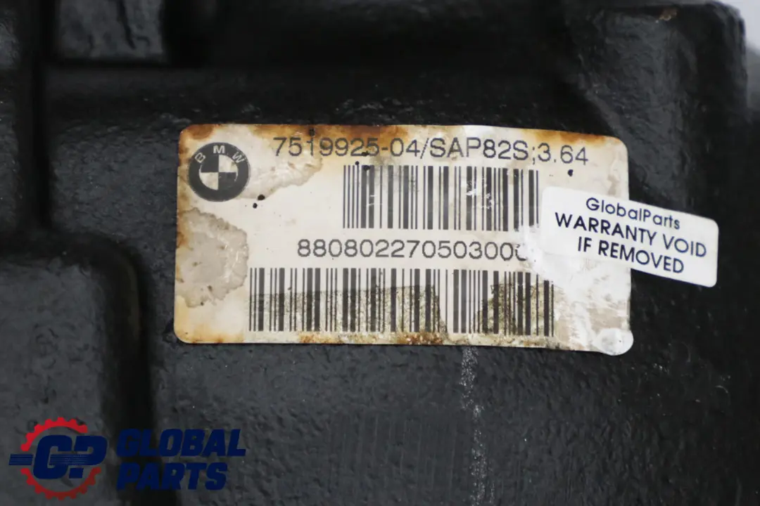 BMW E87 E90 116i 120i 316i 320i Diferencial Trasero 3.64 Ratio RECONDICIONADO