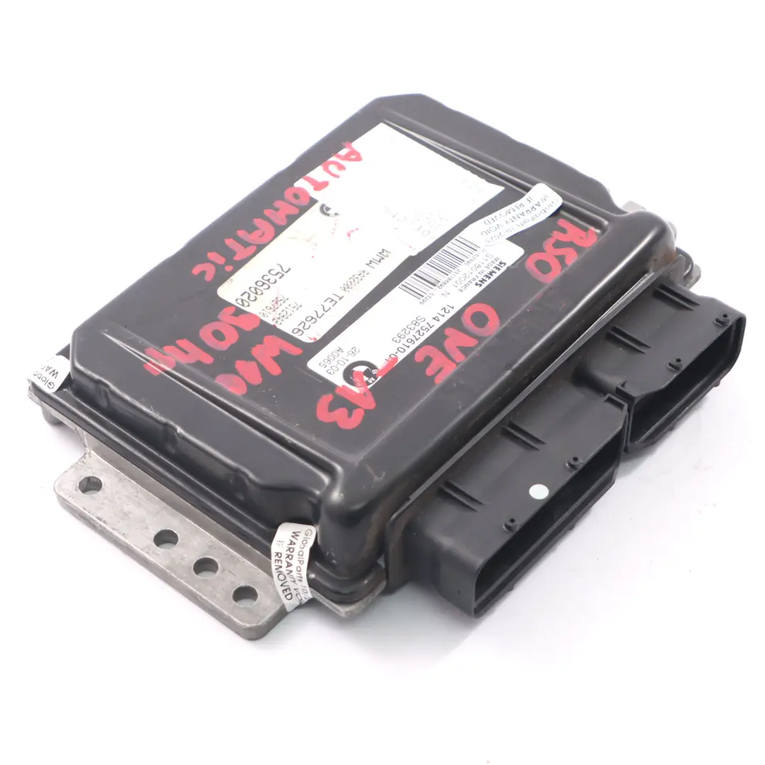 MINI One R50 W10 90HP Motor ECU Unidad de Control Módulo DME 7527610 Automático