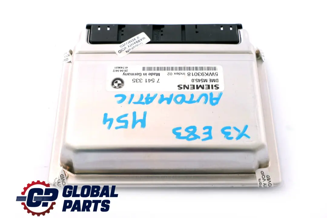 BMW 5 X3 Series E60 E61 E83 Petrol M54 Engine ECU Control Unit DME 7541335