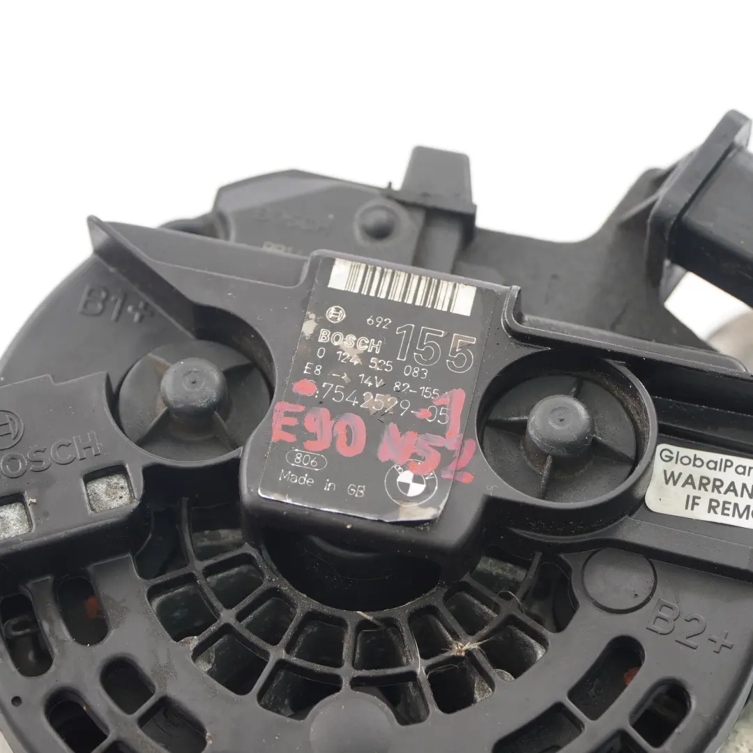 BMW E87 E90 E91 E60 E61 E63 N52 Alternador Generador 155A 7542529