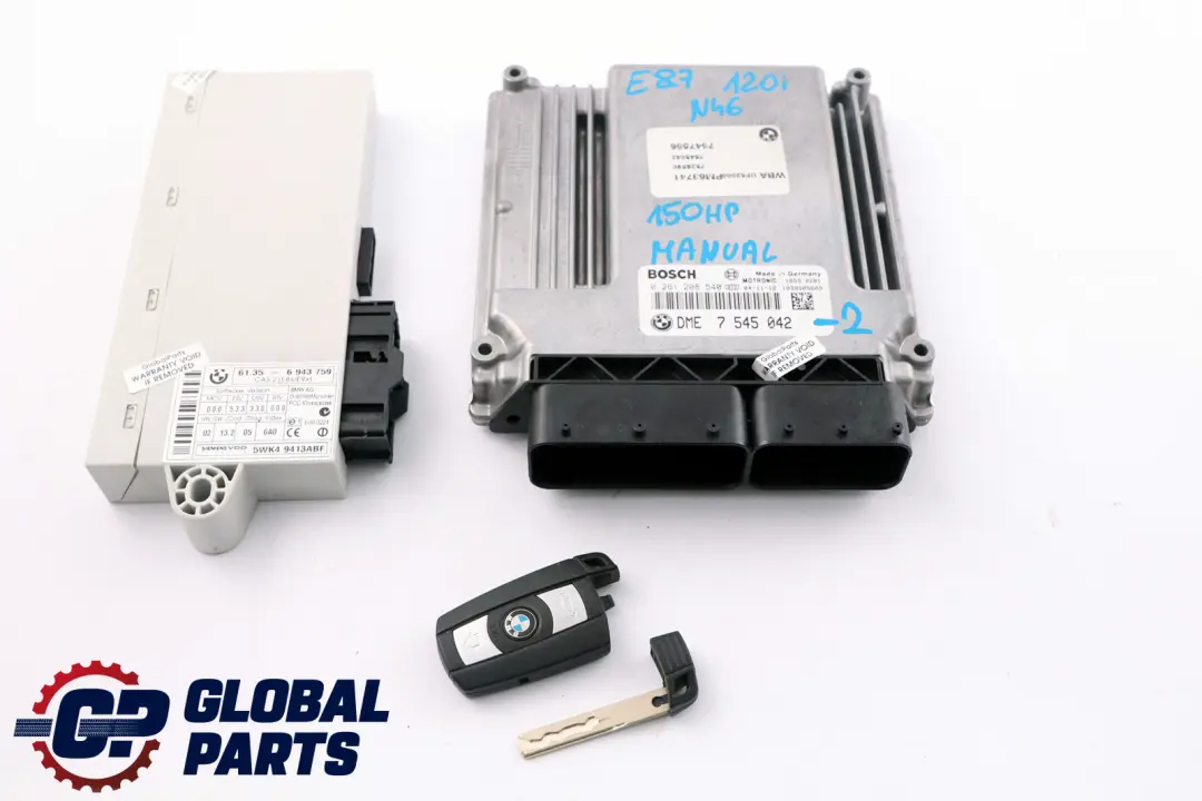 BMW 1 3 Series 2 E87 E90 E91 120i 320i N46 ECU Kit DME CAS2 Key 7545042 Manual